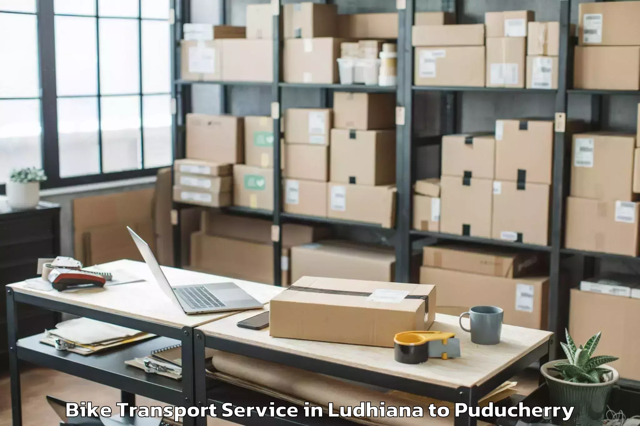 Trusted Ludhiana to Puducherry Bike Transport